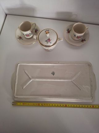 Set per caffè, anni '50, in porcellana tedesca Her