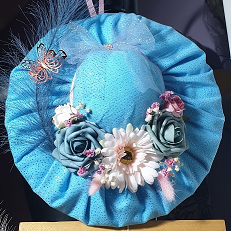 CAPPELLO AZZURRO E ROSA