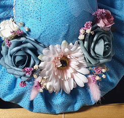 CAPPELLO AZZURRO E ROSA