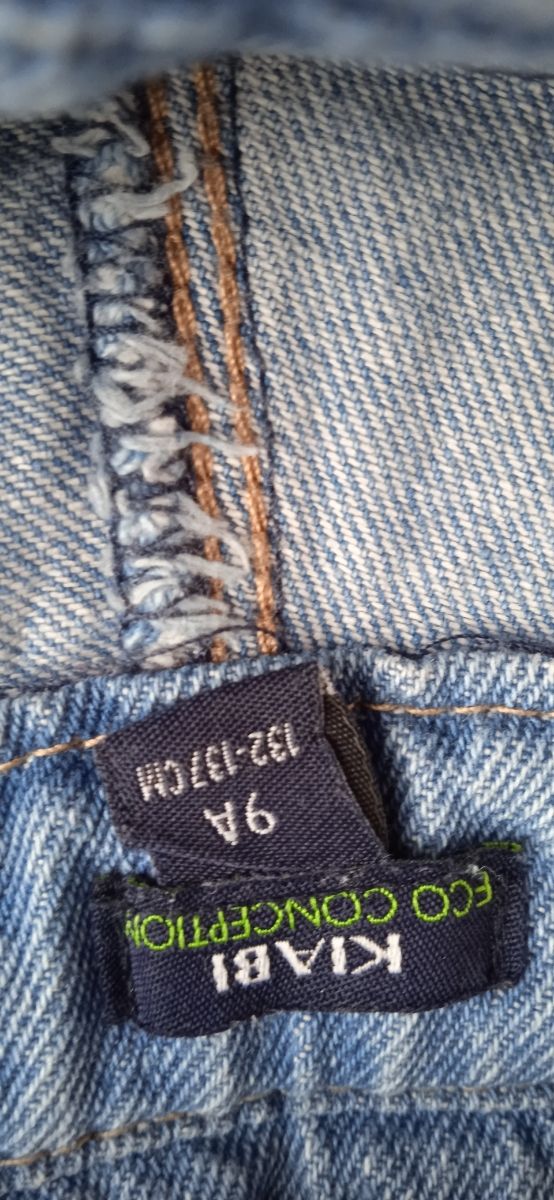 Bavaglino corto in denim Kiabi per bambina