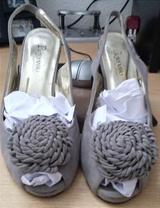 Zapatos salón mujer gris -talla 39
