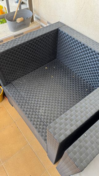 Conjunto de jardín "diva" tete a tete grafito