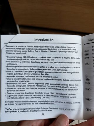 Máquina Diccionario Speaking dictionary and thesau