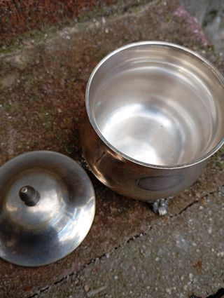 Juego de té plateado antiguo
