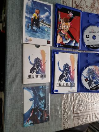 Saga Final Fantasy y postales promocionales PS2