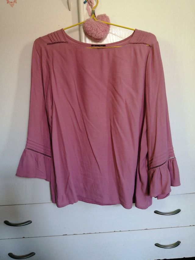 Blusa Massimo Dutti rosa talla M