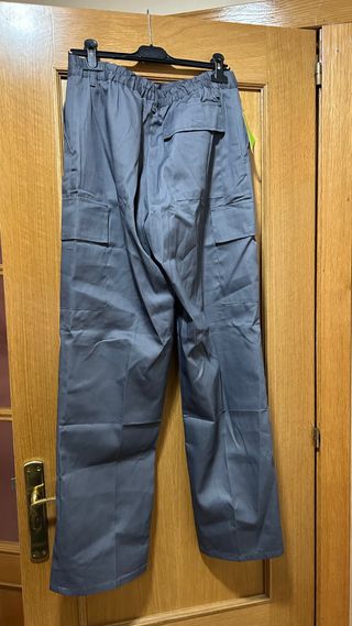 pantalon de trabajo gris multibolsillo unisex
