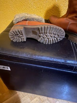 Bota piel con pelo