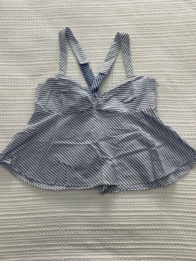 Top Zara rayas azul blanco - Talla 6