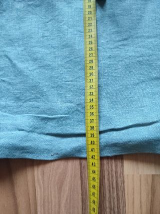Dos Cortinas  lino Ikea azul turquesa