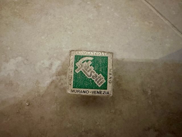 Vaso murano decorato mano Ghisetti