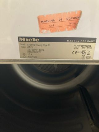 Secadora Miele LEER DESCRIPCIÓN