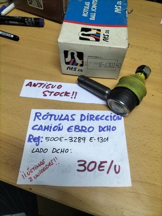 Rótulas dirección lado dcho camión Ebro