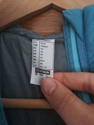 Chaqueta térmica Decathlon azul mujer