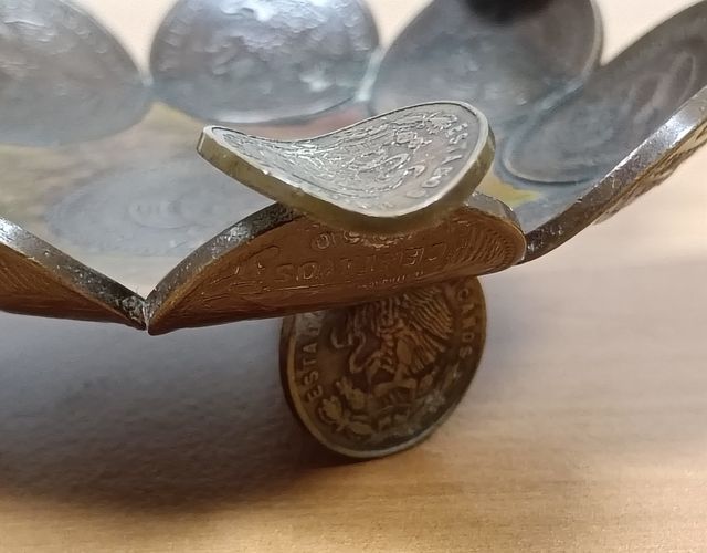 Cenicero artesanal monedas México