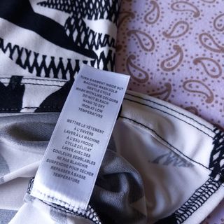 Blusa Cleo taglia L, bianca e nera.