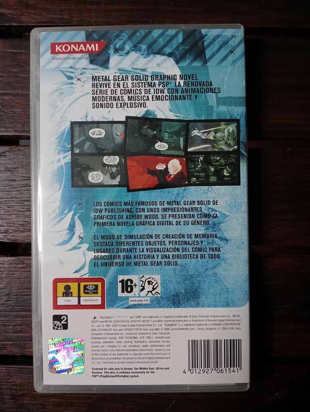 Metal Gear Solid Graphic Novel PSP Pal Esp Konami