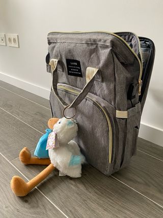 Bolso bebé organizador gris