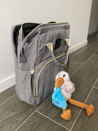 Bolso bebé organizador gris