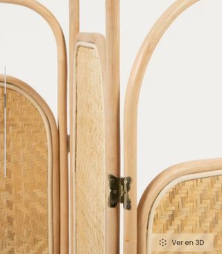 Biombo Krysia ratán 180x180cm