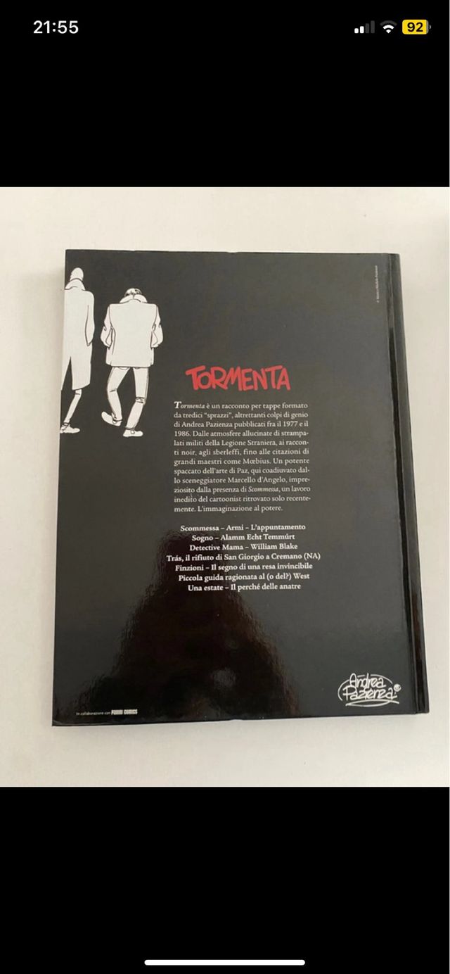 Fumetto Andrea Pazienza Tormenta 2006