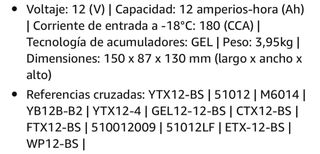 Bateria para moto nueva 