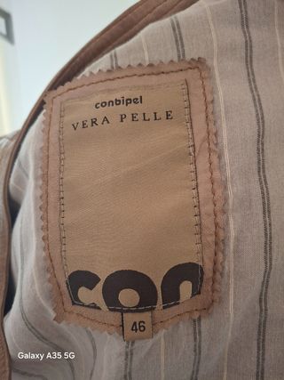 Giacca pelle Conbipel marrone