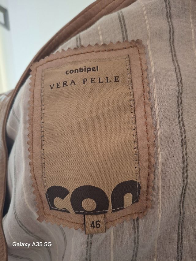 Giacca pelle Conbipel marrone