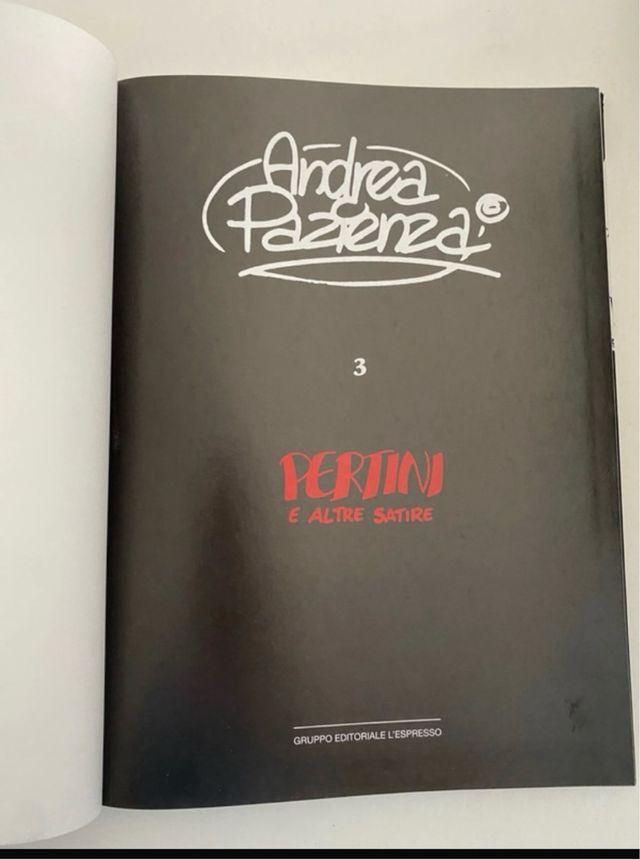 Fumetto Andrea Pazienza Pertini e altre satire