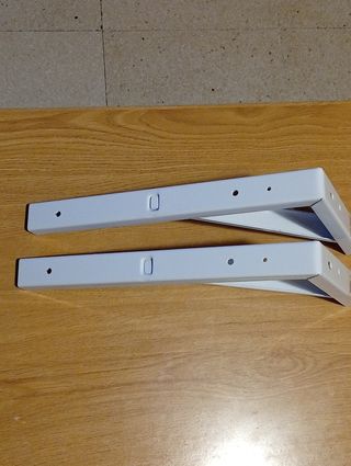 2 Soportes metal blancos - ¡Como nuevos!