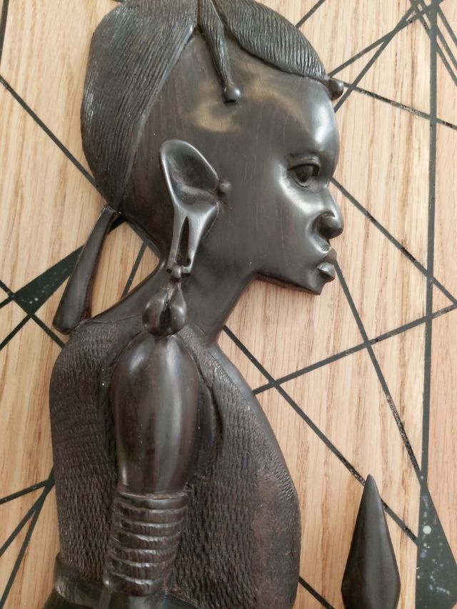 2 Sculture Legno Africa Tribale