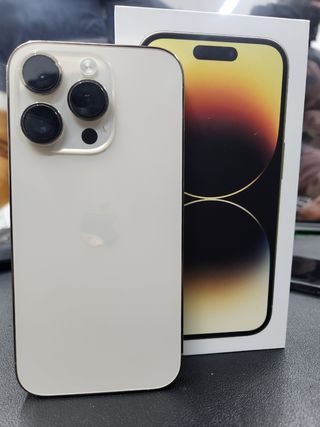 iPhone 14 Pro Max Blanco/Dorado