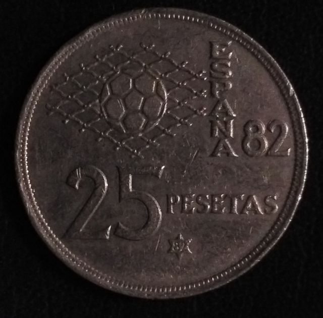 25 punti Spagna 1980*82 monete con errore