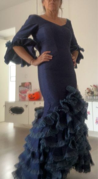 Vestido gitana azul maricruz