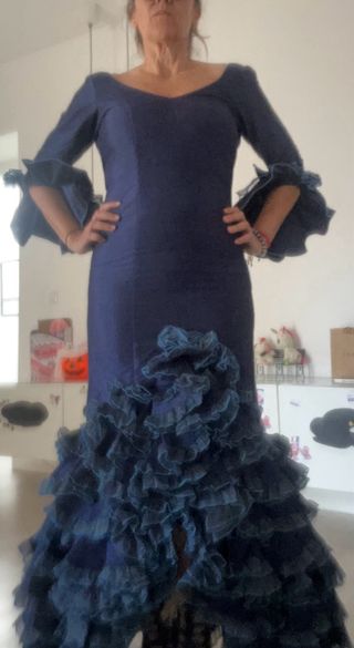 Vestido gitana azul maricruz