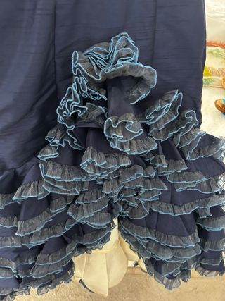Vestido gitana azul maricruz