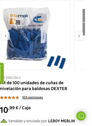 100 Cuñas Nivelación Dexter