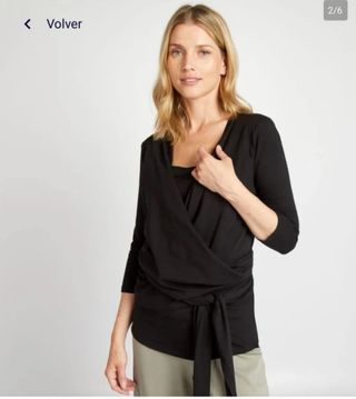 Camiseta premamá Kiabi negra