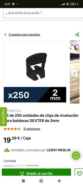 250 Crucetas Nivelación Azulejos 2mm