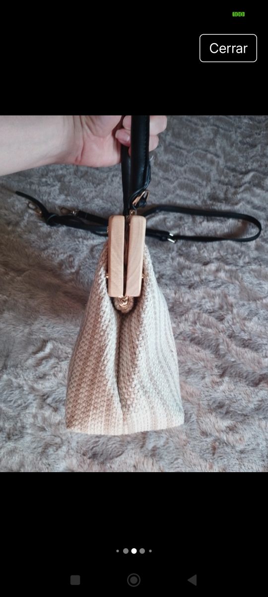 Bolso de rafia beich