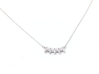 cadena plata 925mm con piedra con circonita 19 2.5cm