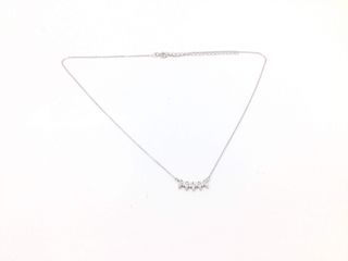 cadena plata 925mm con piedra con circonita 19 2.5cm