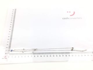 cadena plata 925mm con piedra con circonita 19 2.5cm