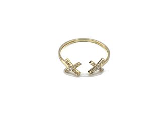 anillo oro 18k con piedra con circonita