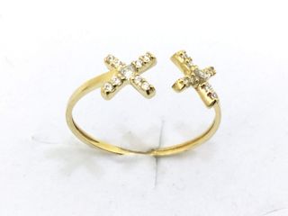 anillo oro 18k con piedra con circonita