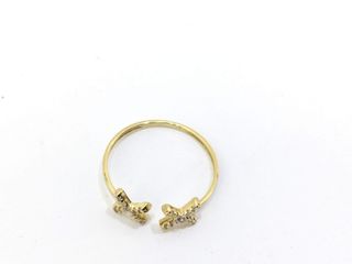 anillo oro 18k con piedra con circonita