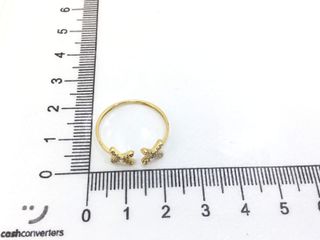 anillo oro 18k con piedra con circonita