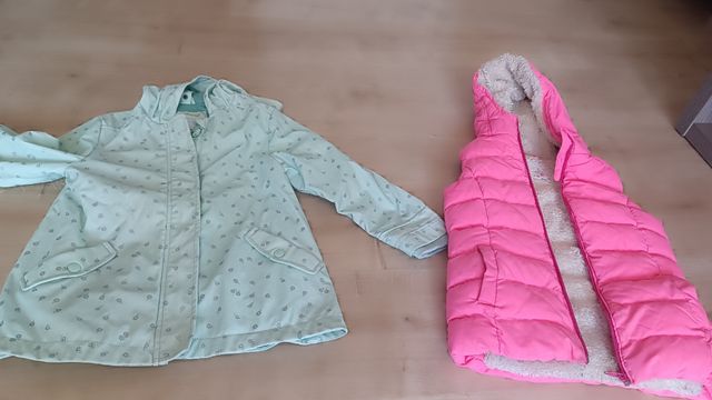 Chaleco y chubasquero impermeable 7 años niña