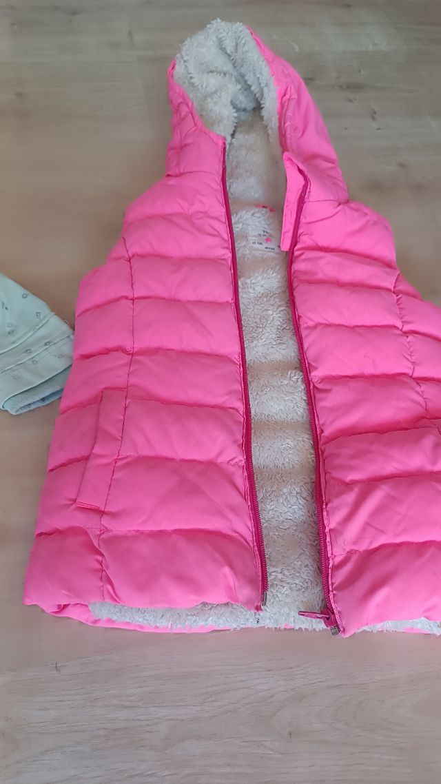 Chaleco y chubasquero impermeable 7 años niña