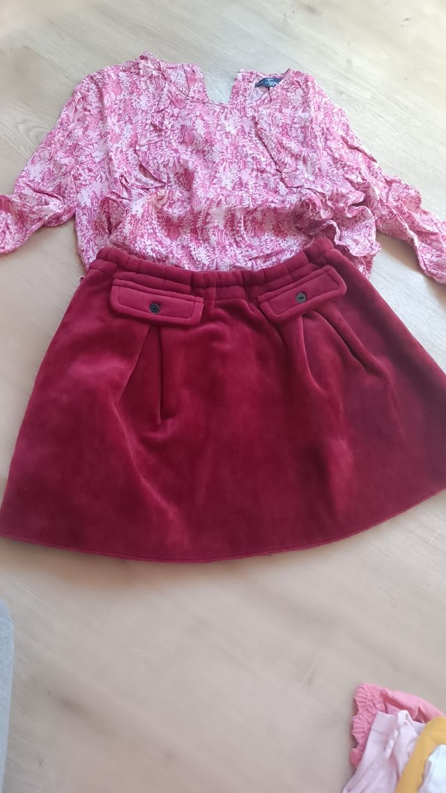 Conjunto falda camisa 4-5 años niña